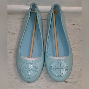 Tory Burch Light Blue Reva Ballet Flats
